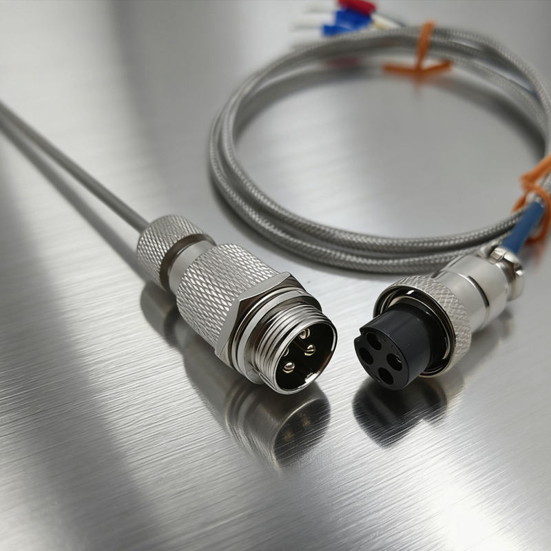 High Quality Pt100 Thermocouple 4 Wire RTD Sensor K/S/N Thermocouple Temperature Sensor With Aviation Connector - Image 3