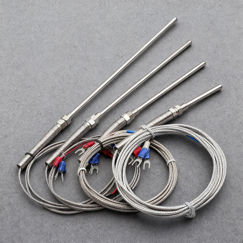 High Quality Pt100 Thermocouple 4 Wire RTD Sensor K/S/N Thermocouple Temperature Sensor With Aviation Connector - Imagem 5