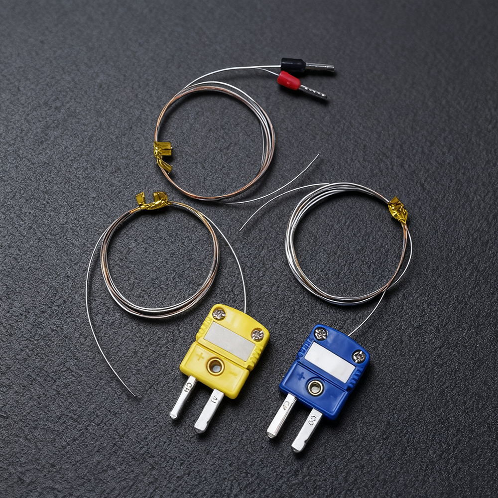 0.50.8/1mm Ultra Fine Wire K/T Type Thermocouple Temperature Measurement Wire Temperature Sensor -200+200℃ Ultra-fine Probe