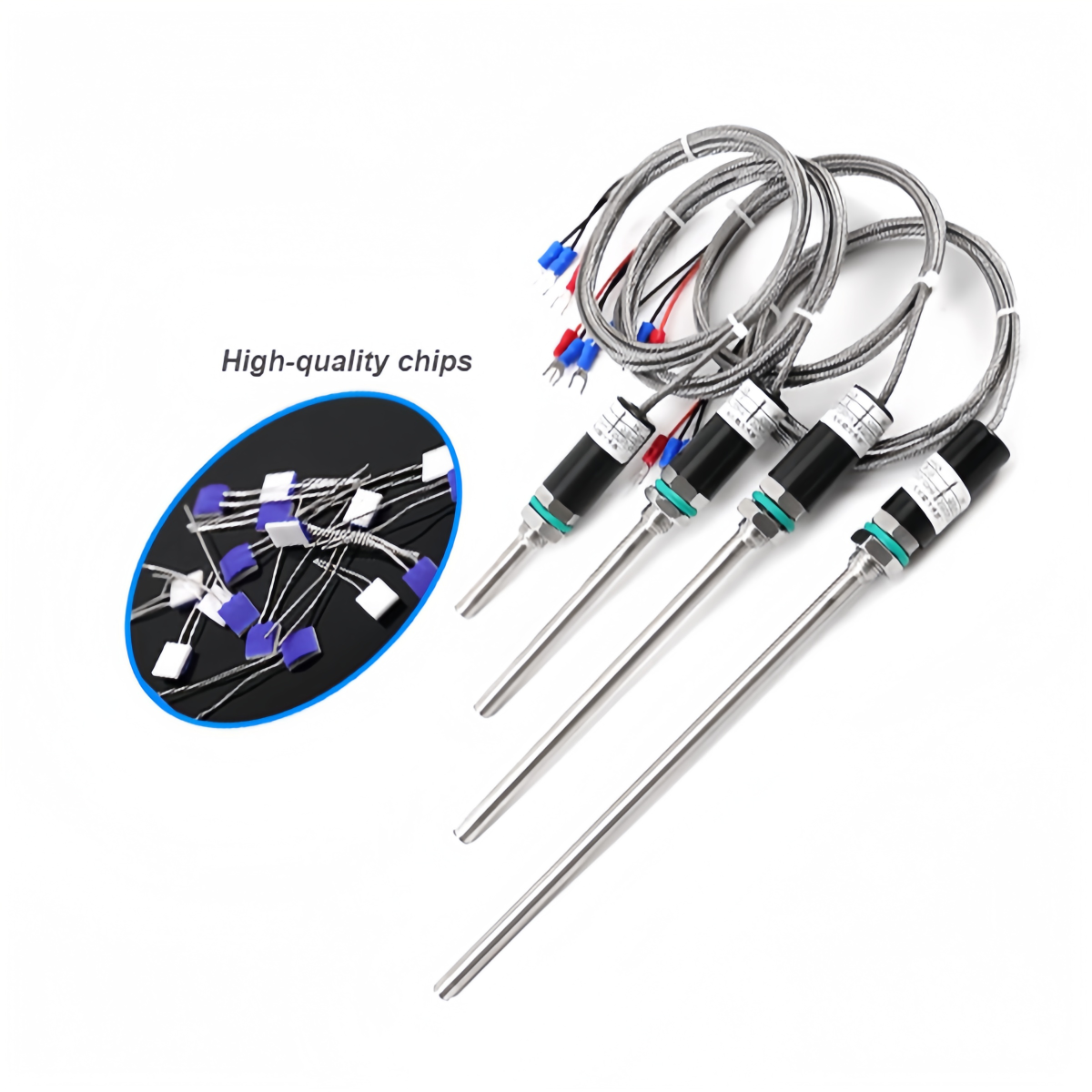 Pt100 Temperature Sensor Platinum Thermoresistor WZP Stainless Steel Waterproof Probe K/E Type Thermocouple Cu50 Temperature - Image 2