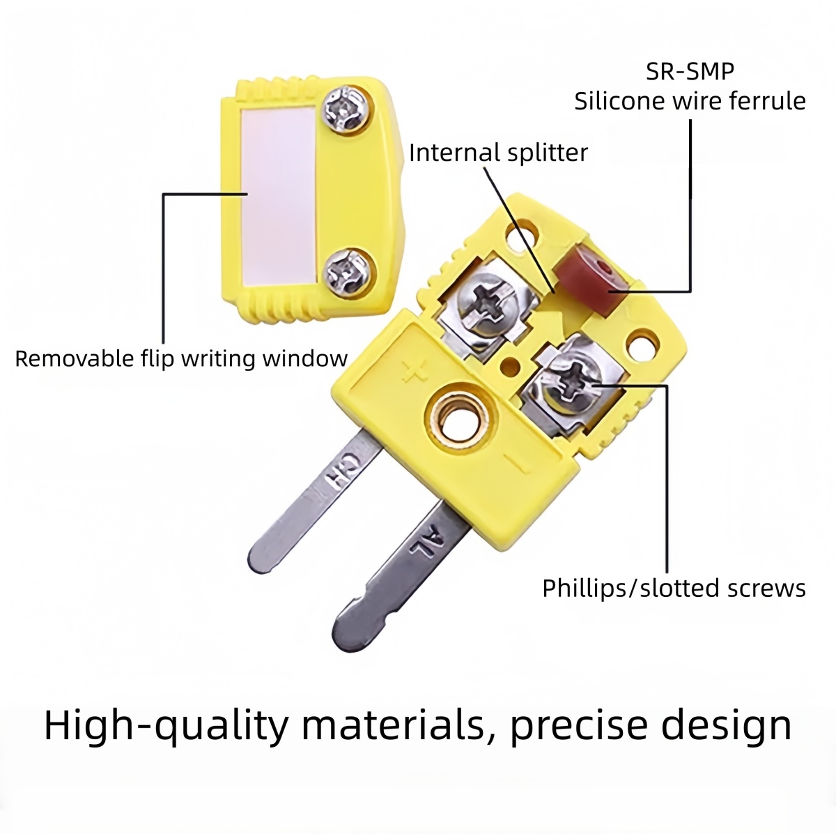 Industrial K-type Connector Male and Female Thermocouple Plug Socket SMPW/HMPW-K/T/J/E/N/U/R/S-M/F Thermocouple Plug - Imagine 3