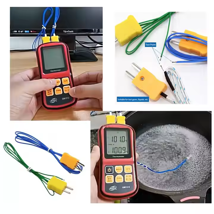 K-Type Bare Wire WRNT-010 Thermocouple Probe Concrete Temperature Measurement Wire Sensing Wire for Temperature Instruments - 画像 6