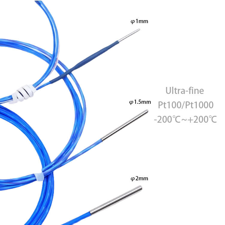 PT100 Temperature Sensor Thermal Resistance Temperature Probe with Diameter of 1mm 1.5mm Ultra-fine Low-temperature Type Probe - Image 3