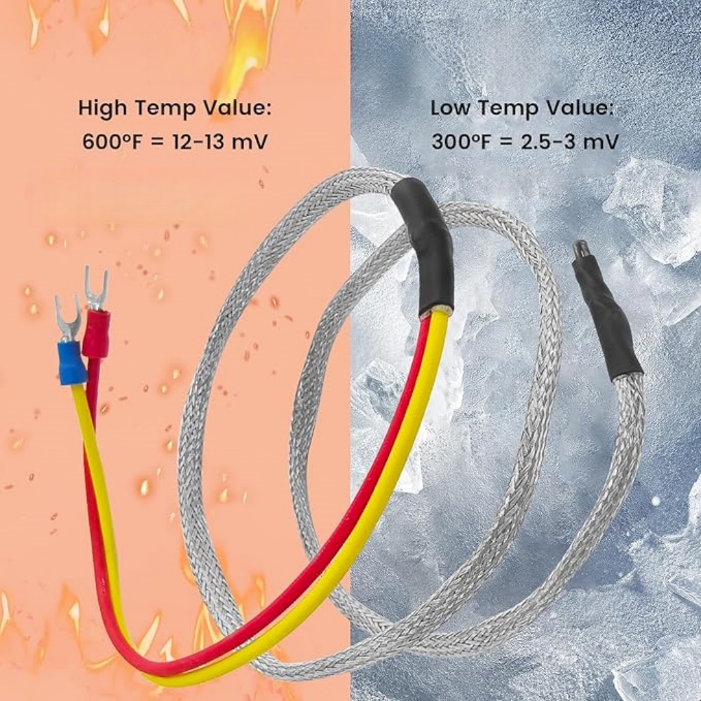 812-0210 Thermocouple Replacement for Quadrafire Heatilator Fits Quadrafire 800 1000 1100i Insert Pellet Stove Thermocouple Part - 画像 2