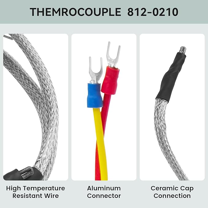 812-0210 Thermocouple Replacement for Quadrafire Heatilator Fits Quadrafire 800 1000 1100i Insert Pellet Stove Thermocouple Part - 画像 5