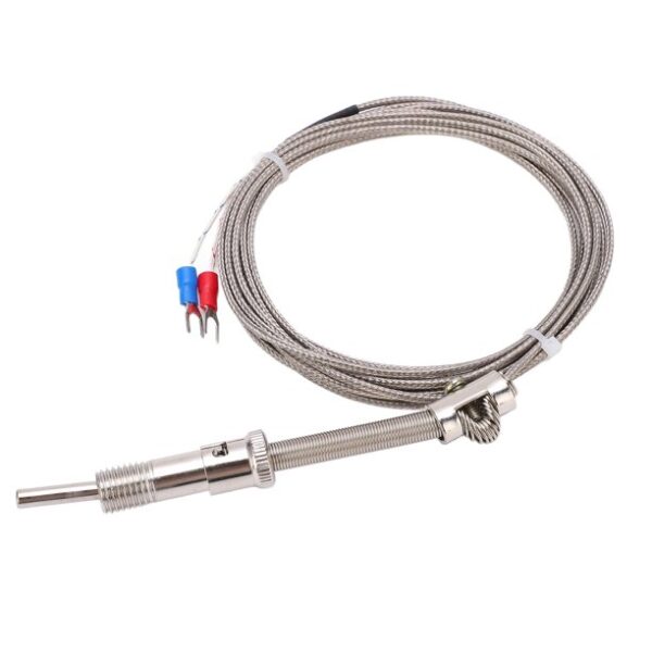 WRNT01 OEM/ODM Temperature Sensor Probe K-Type and E-Type Compression Spring Couple Shielded Glass Fiber Wire