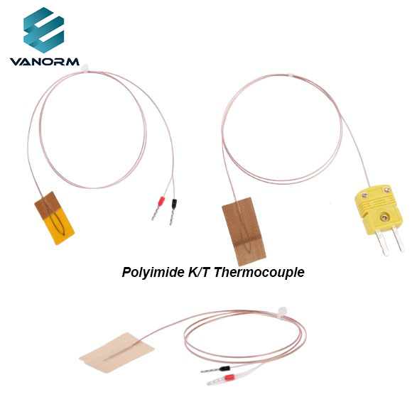 OEM 25mmx15mm Self-Adhesive Polyimide K/T Thermocouple Fast Response Surface Mount OEM Customizable Temperature Probe