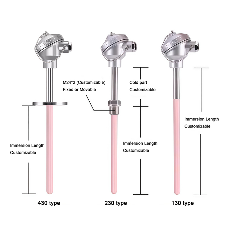 0-1800 B R S Type Thermocouple With Ceramic Protecting Tube for Monocrystal Furnace K J E Thermocouple Sensor - Image 5