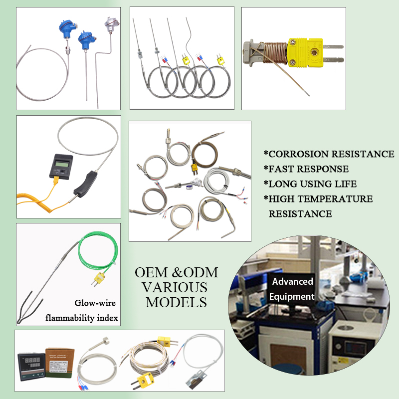Flange K Type Thermocouple Blue Silicone Thermocouple Copper Thermocouple Head Pt100/J/E/J/N Temperature Sensor - Image 6