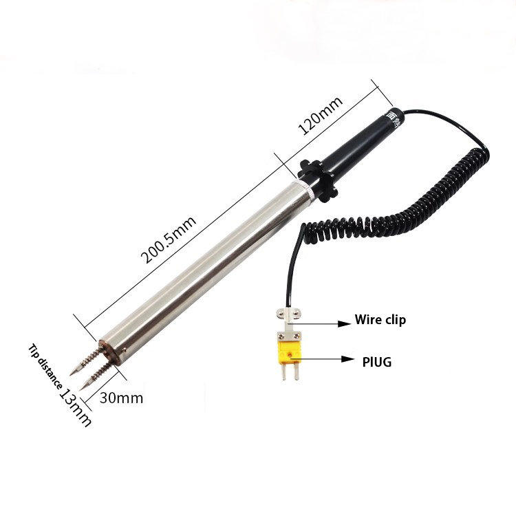 OEM Surface Temperature Sensor k Type Thermocouple Double Needle Surface Probe WRNM 203 1200C Handheld Metal Rod - ภาพ 6