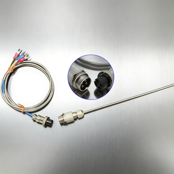 OEM 4 Wire Pt100  RTD Sensor K/S/N Thermocouple Temperature Sensor With Aviation Connector