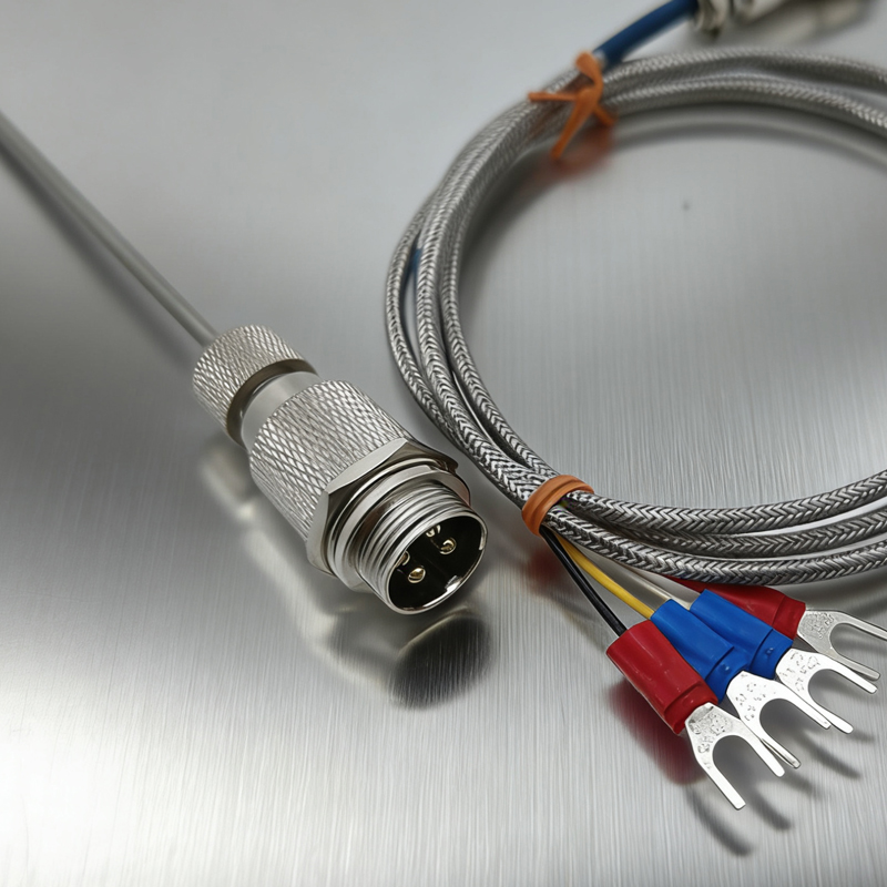 OEM 4 Wire Pt100 RTD Sensor K/S/N Thermocouple Temperature Sensor With Aviation Connector - ภาพ 3