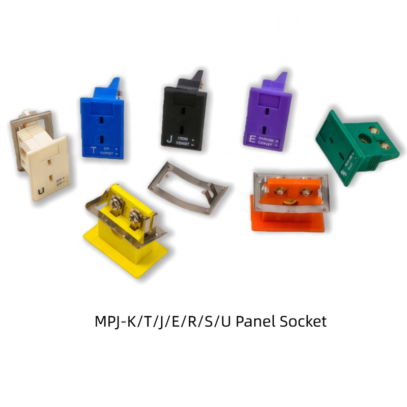 MPJ-K/T/J/E/R/S/U Type Thermocouple Type K Panel and Sockets Temperature-sensing Connectors Thermocouple J T S
