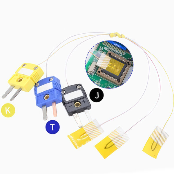 K Type Thermocouple Thin Sheet Insert Probe Temperature Sensor Patch Tape Adhesive Surface-mount Customizable OEM ODM Support