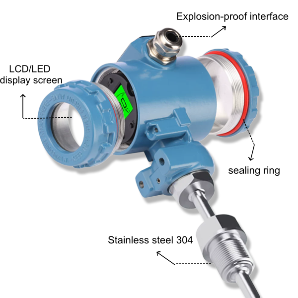 RTD Sensors Pt100 Explosion-proof Integrated Temperature Sensor with Intelligent Digital Display 4-20mA Transmitter OEM