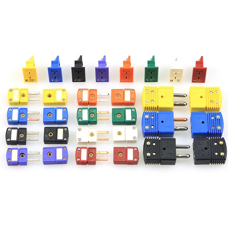 Round and Mini Plugs and Sockets Temperature-sensing Wire Connectors Male and Female Connectors for K Type Thermocouple Wire