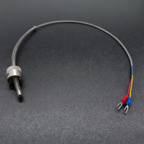 VANORM OEM/ODM J-Type Spring-type Thermocouple Hook Stainless Steel Temperature Sensor Probe Shielded Glass Fiber Wire 6*20mm