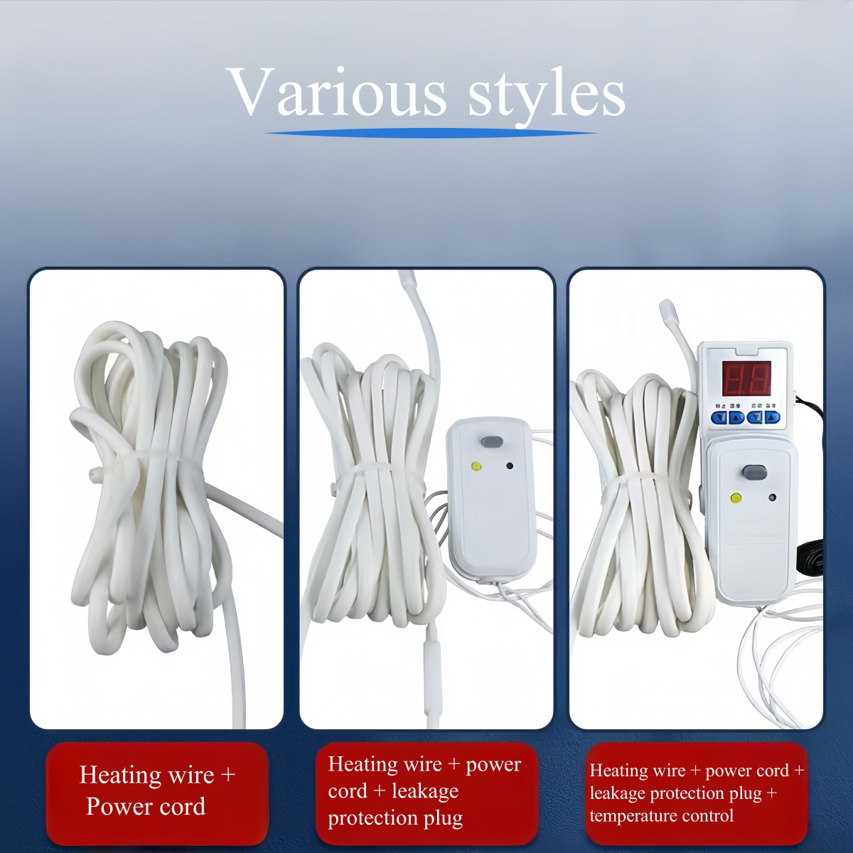 220V Cold Storage Drainage Defrost Heating Line Fan Coil Water Pipe Waterproof Heating Wire Silicone Electric Heating Cable - Image 5