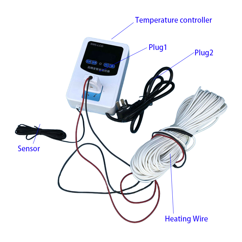 0.1° Precision Temperature-Controlled Heating Cables System for Incubation, Succulent Warm Rooms & Pet Greenhouses - Bild 4