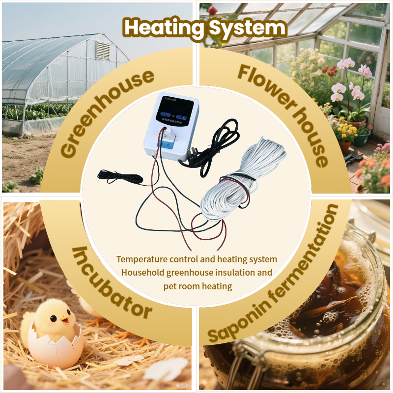 0.1° Precision Temperature-Controlled Heating Cables System for Incubation, Succulent Warm Rooms & Pet Greenhouses - Bild 5