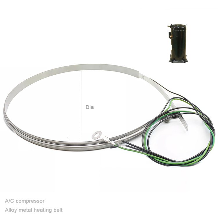 OEM SS304 Alloy Self-regulating Heating Cable Clamp Type Heating Belt Heating Elements for Air Conditioning Compressor