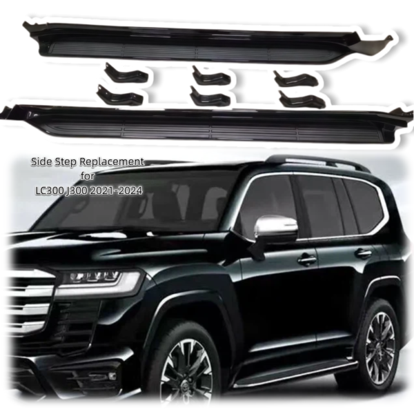 2021 2022 2023 2024 High Strength Running Boards for Toyata Land Cruiser LC300 J300 White Side Steps