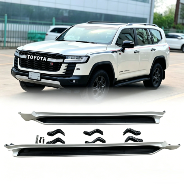 Running Boards for Toyata Land Cruiser LC300 J300 2021-2024 White Side Steps