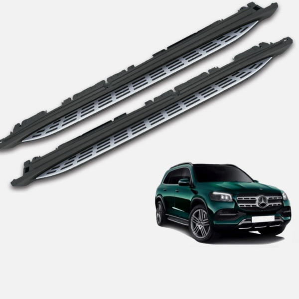 Anti-Rust Silver/Black Side Step Stepboard with 1 Year Warranty for Mercedes-Benz GLS X167 2020-2024 Car