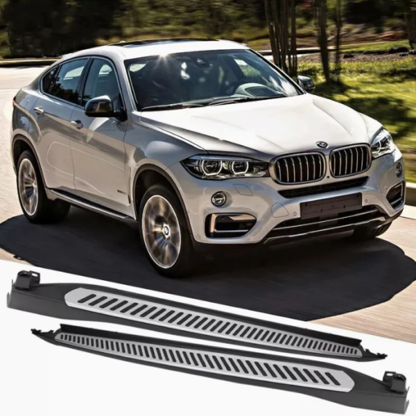 2015-2019 for BMW X6 F16 Black 2PCS New Running Boards Side Step Bars for Retrofit/Upgrade