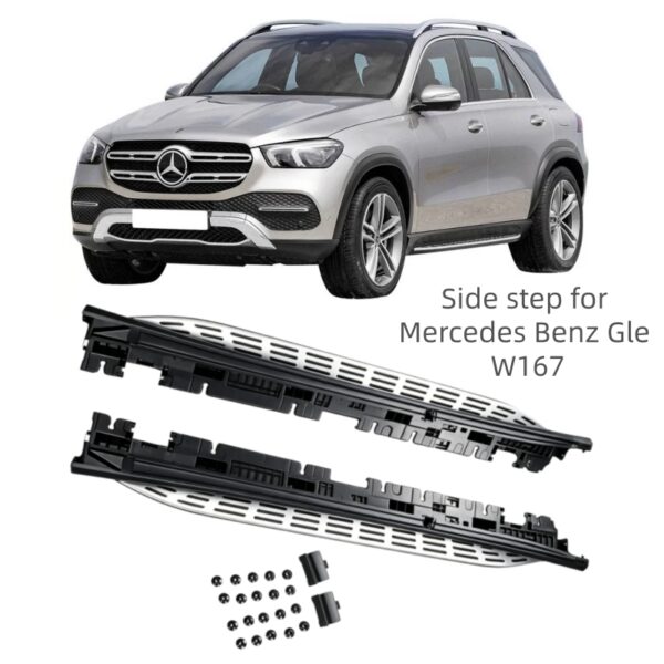Heavy Duty Anti-Slip OE Running Boards Side Foot Steps High Load Pedal Bars for Mercedes Benz GLE W167 SUV Vehicle