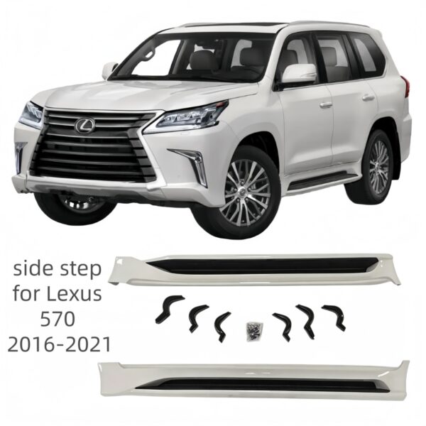 For Lexus LX570 2016-2021 Side Steps Running Boards With Light & Without Light Car Entry Pedal Exterior Accessories