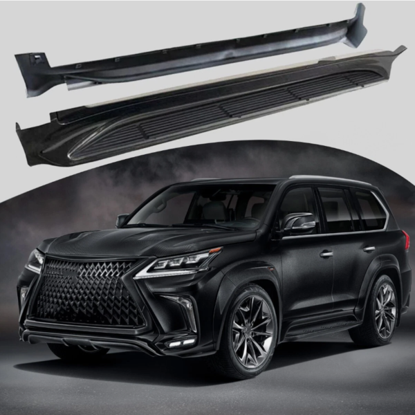Running Boards Side Step Fit for Lexus LX570 J200 2007-2022 Schwarz