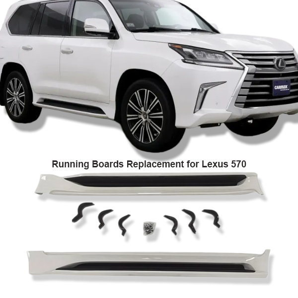 High Quality Side Steps Running Boards Without Light Replacement for Lexus 570 2016-2021 PP+carbon Steel