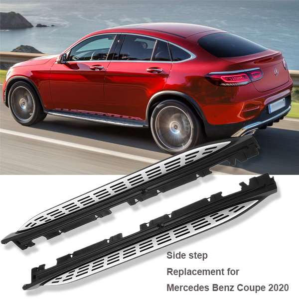 High Quality OE Foot Side Steps Running Boards Replacement for Mercedes Benz Coupe 2020-2024 Aluminum+PP+carbon Steel