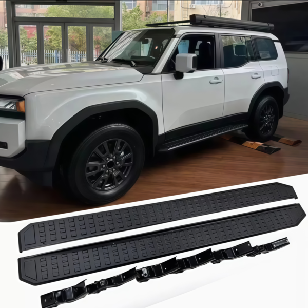 Good Quality Black Aluminum Running Board Side Step Replacement with 1 Year Warranty for Prado LC250 2024 2025
