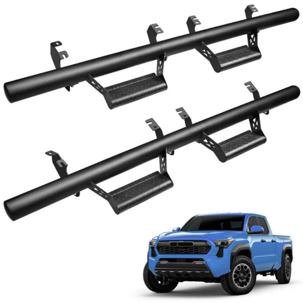 Side Step Running Boards Replacement for 2005-2023 for Tacoma Crew 6" Black Textured Steel Armor Bar 1 Year Warranty