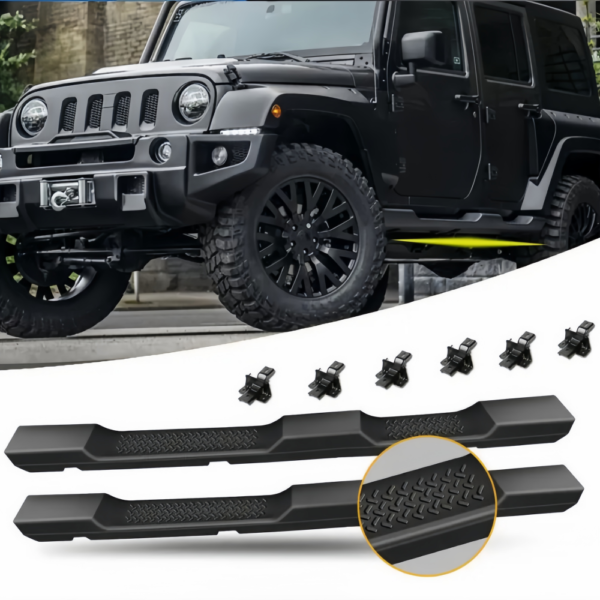 High-quality Side Step Running Boards Black Nerf Bars Replacement for Jeep Wrang-ler Jk 4-Door 2007-2017