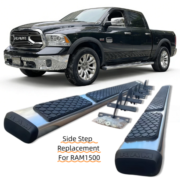 2009-2025 Black/Sliver Running Boards Nerf Bars Side Steps for RAM Dodge1500 Car Step Bracket