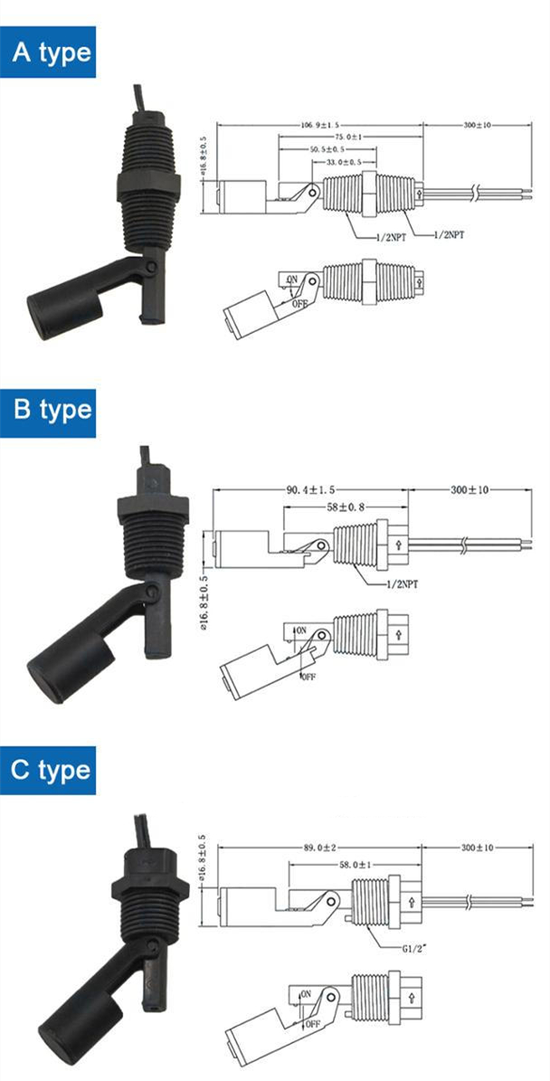 12V High Temperature PP Float Level Switch Submersible Plastic Sensor Matching Water Pump for Fuel & Water Tank Level Management - Image 5