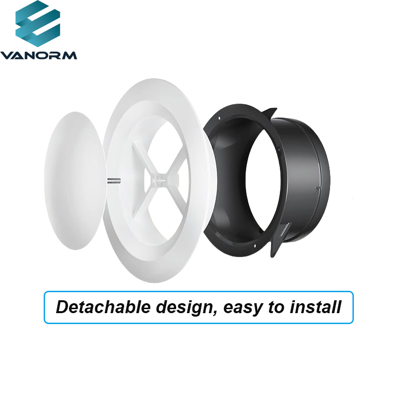 Soffit Vent Adjustable Air Vent Cover ABS Round Ceiling Vent Covers for Living Room, Attic, 화장실, 주방, Ventilation Use - Image 3