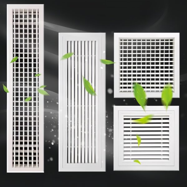 Extended ABS Fresh air Inlet and Return air Louvers for Ductwork Unit Panel Air Conditioning Outlet Grille